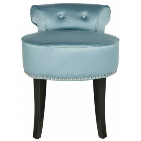 SAFAVIEH Georgia Vanity Stool- Teal - 22.9 X 19 X 17.9 In. MCR4546S